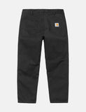 Carhartt-WIP Abbott Pant 'Millington Twill' (Tapered Fit) - Schwarz Stonewashed