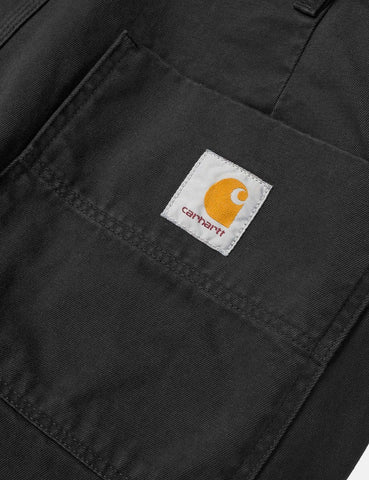 Carhartt-WIP Abbott Pant 'Millington Twill' (Tapered Fit) - Schwarz Stonewashed