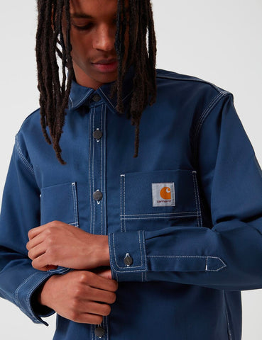 Carhartt-WIP Chalk Hemd Jacke (Regular-Fit) - Blau Rigid