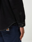 Carhartt-WIP Chalk Hemd Jacke (Regular-Fit) - Schwarz Rigid