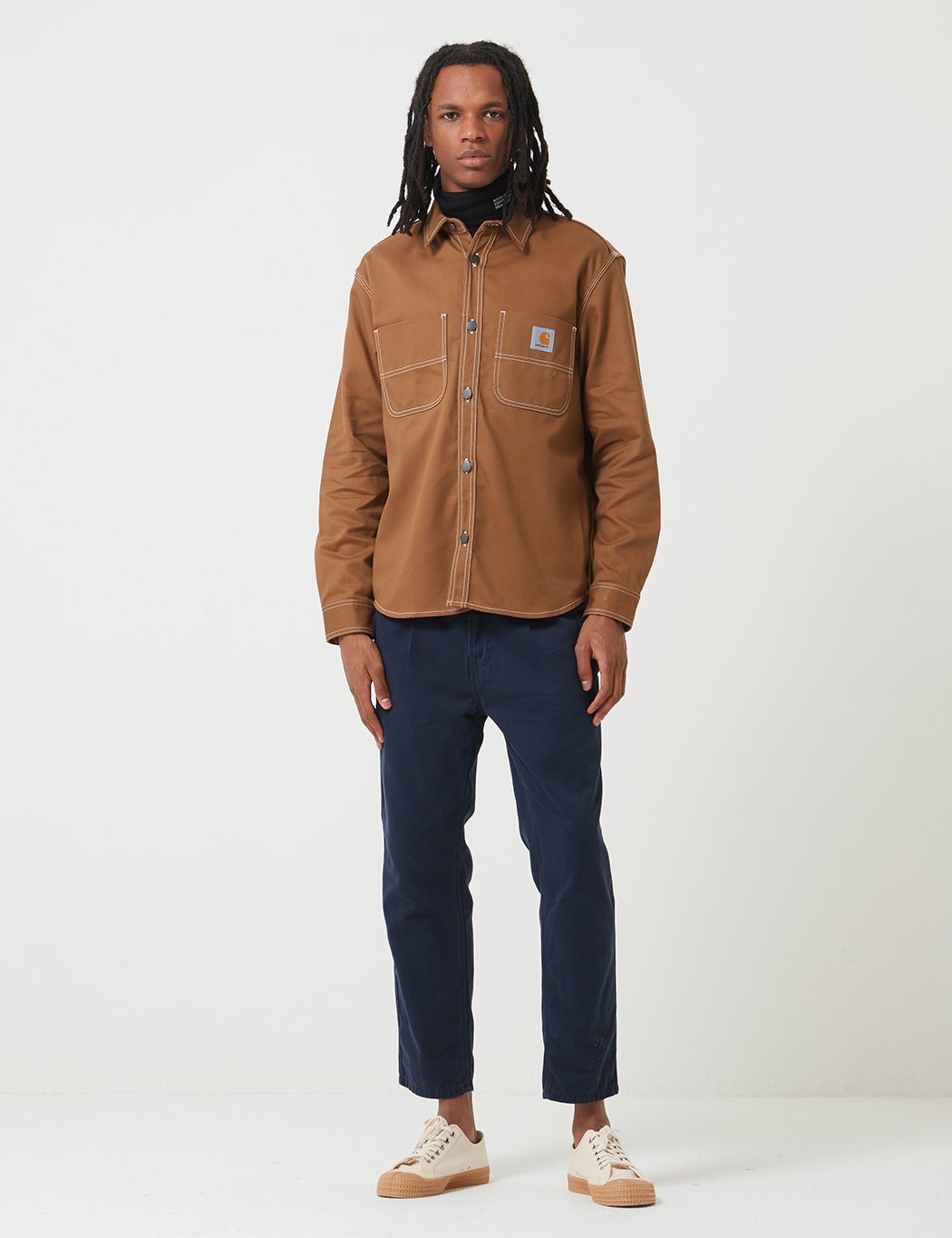 Carhartt-WIP Chalk Hemd Jacke (Regular-Fit) - Hamilton Brown