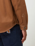 Carhartt-WIP Chalk Hemd Jacke (Regular-Fit) - Hamilton Brown