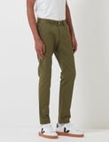 Edwin ED-55 Chino (Regular Tapered) - Militärgrün Rinsed