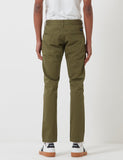 Edwin ED-55 Chino (Regular Tapered) - Militärgrün Rinsed