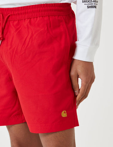 Carhartt-WIP Chase Badeshorts - Cardinal Red