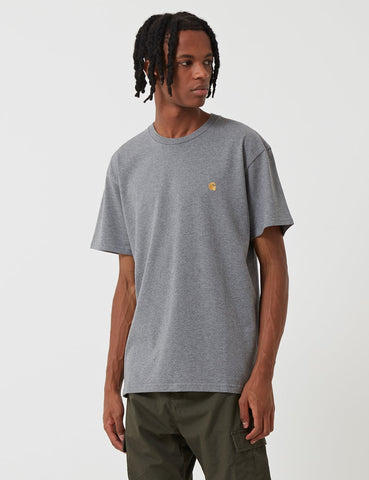 Carhartt-WIP Chase T-Shirt - Dunkelgrau Heather
