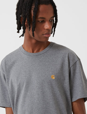 Carhartt-WIP Chase T-Shirt - Dunkelgrau Heather