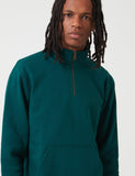 Carhartt-WIP Chase Neck Zip Sweat - Dark Tannengrün