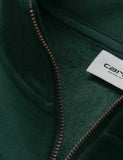 Carhartt-WIP Chase Neck Zip Sweat - Dark Tannengrün