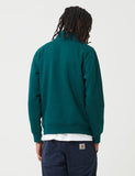 Carhartt-WIP Chase Neck Zip Sweat - Dark Tannengrün