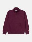 Carhartt-WIP Chase Neck Zip Sweat - Merlot Red