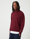 Carhartt-WIP Chase Neck Zip Sweat - Merlot Red