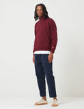 Carhartt-WIP Chase Neck Zip Sweat - Merlot Red