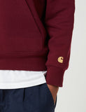 Carhartt-WIP Chase Neck Zip Sweat - Merlot Red