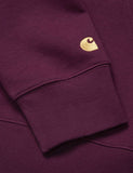 Carhartt-WIP Chase Neck Zip Sweat - Merlot Red