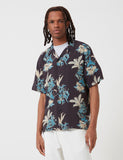 Carhartt-WIP hawaiianischen Blumenhemd - Schwarz / Hawaii-Blumendruck