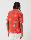 Carhartt-WIP hawaiianischen Blumenhemd - Rot / Hawaii-Blumendruck