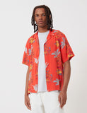 Carhartt-WIP hawaiianischen Blumenhemd - Rot / Hawaii-Blumendruck