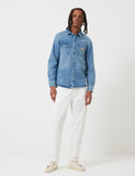 Carhartt-WIP Salinac Hemd Jacke (Denim) - Blau, Abgenutzte Blass