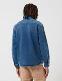 Carhartt-WIP Salinac Hemd Jacke (Denim) - Blau, Mid Worn Wash