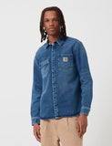 Carhartt-WIP Salinac Hemd Jacke (Denim) - Blau, Mid Worn Wash