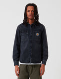 Carhartt-WIP Salinac Hemd Jacke (Denim) - Schwarz, Mid Worn Wash