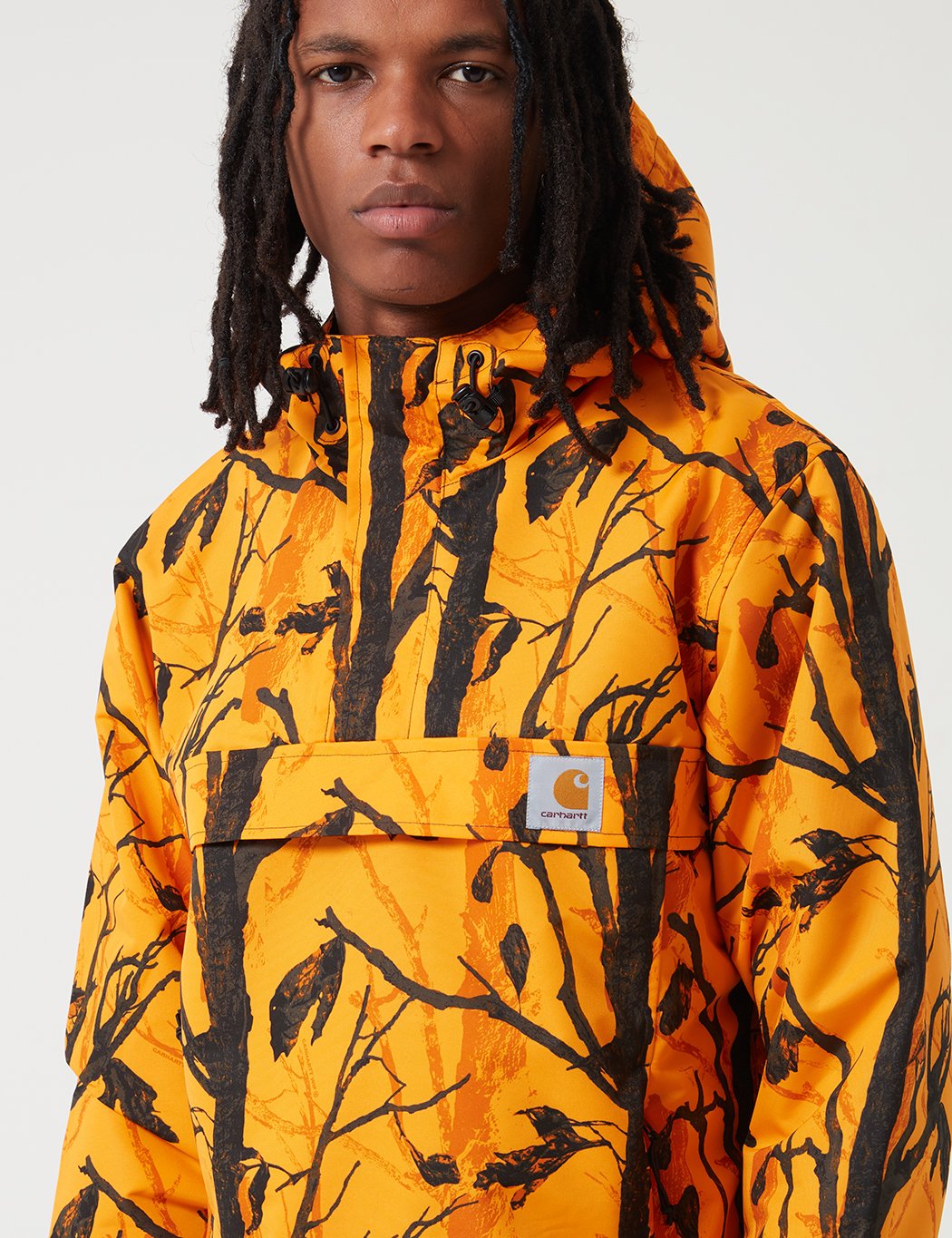 Carhartt-WIP Nimbus Half-Zip Jacke (mit Fleece-Futter) - Camo Baum orange