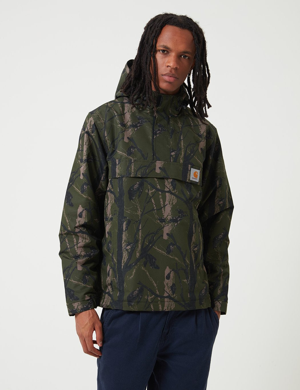 Carhartt-WIP Nimbus Half-Zip Jacke (mit Fleece-Futter) - Camo-Baum-Grün