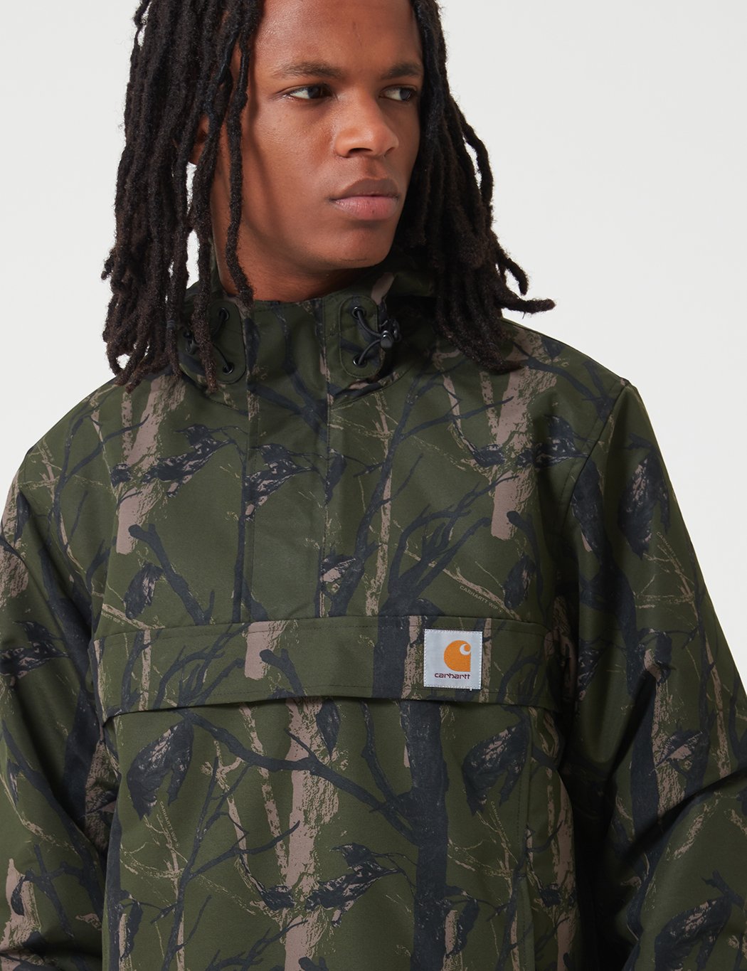 Carhartt-WIP Nimbus Half-Zip Jacke (mit Fleece-Futter) - Camo-Baum-Grün
