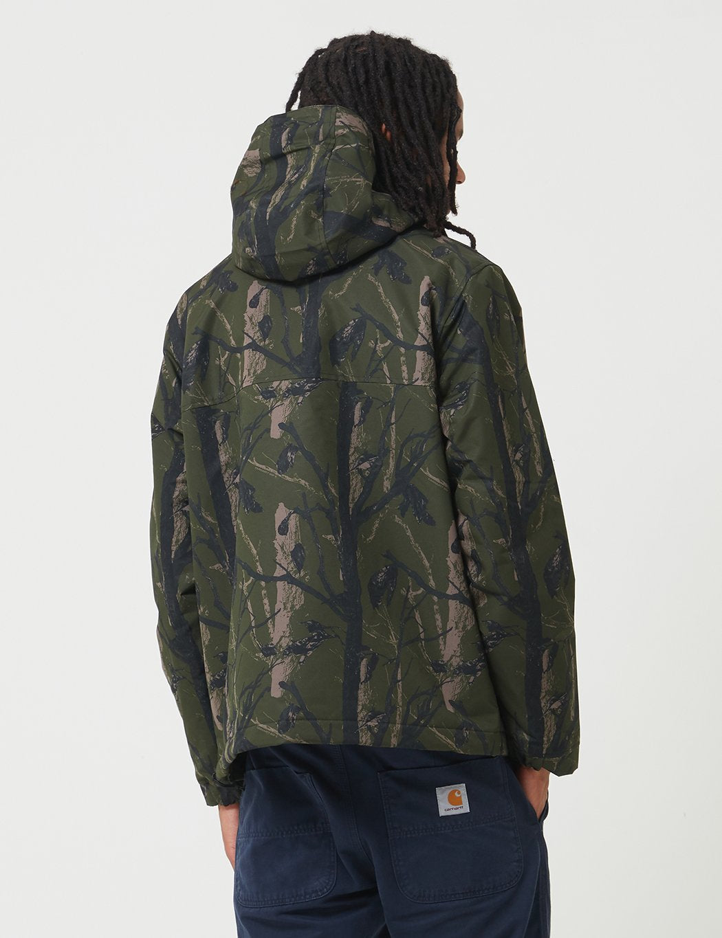 Carhartt-WIP Nimbus Half-Zip Jacke (mit Fleece-Futter) - Camo-Baum-Grün