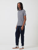 Carhartt-WIP Scotty Taschen-T-Shirt (Stripe) - Dark Navy Blue / White