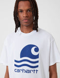 Carhartt-WIP Swim T-Shirt - Weiß / Blau Submarine