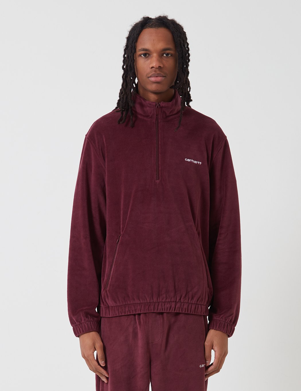 Carhartt-WIP Tila Fleece Pullover - Shiraz / Weiß