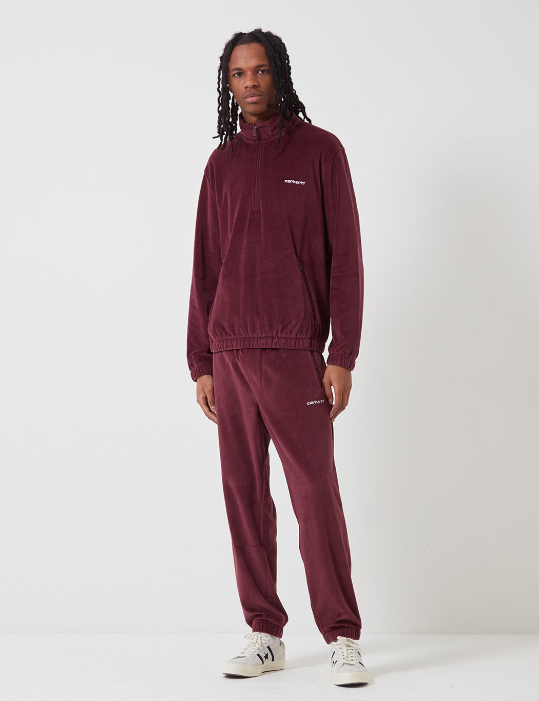 Carhartt-WIP Tila Fleece Pullover - Shiraz / Weiß