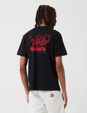 Carhartt-WIP Bene T-Shirt - Schwarz / Rot