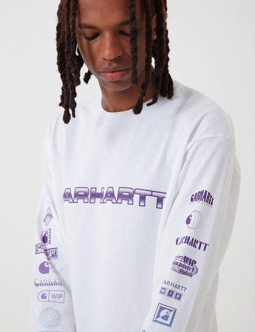 Carhartt-WIP Local Sound-Langarm-T-Shirt - Weiß