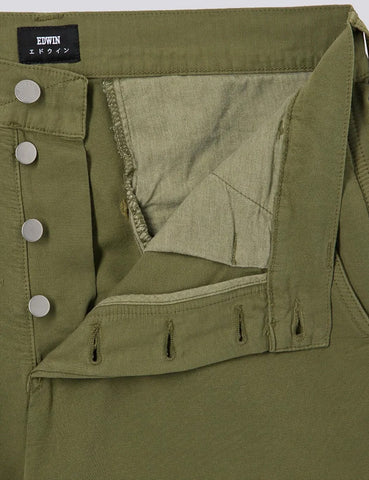 Edwin 45 Kampfhose - Militärgrün, Kleid gefärbt