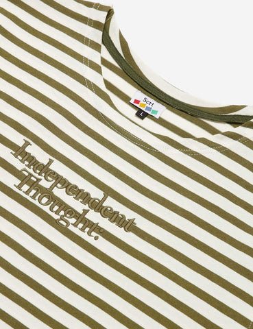 SCRT unabhängigen Gedanken Breton T-Shirt - Olivgrün