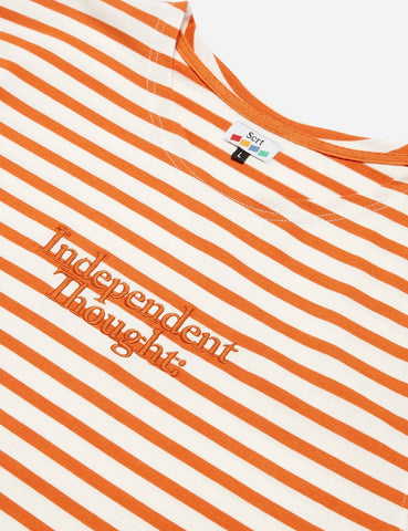 SCRT unabhängigen Gedanken Breton T-Shirt - Rust Red
