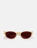 Super Drew Sonnenbrille - Crystal Clear / Burgund