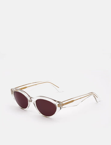 Super Drew Sonnenbrille - Crystal Clear / Burgund