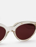 Super Drew Sonnenbrille - Crystal Clear / Burgund