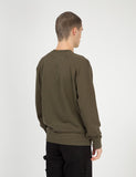 Calvin Klein-Monogramm-Logo Sweatshirt - Grape Leaf Green