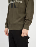 Calvin Klein-Monogramm-Logo Sweatshirt - Grape Leaf Green