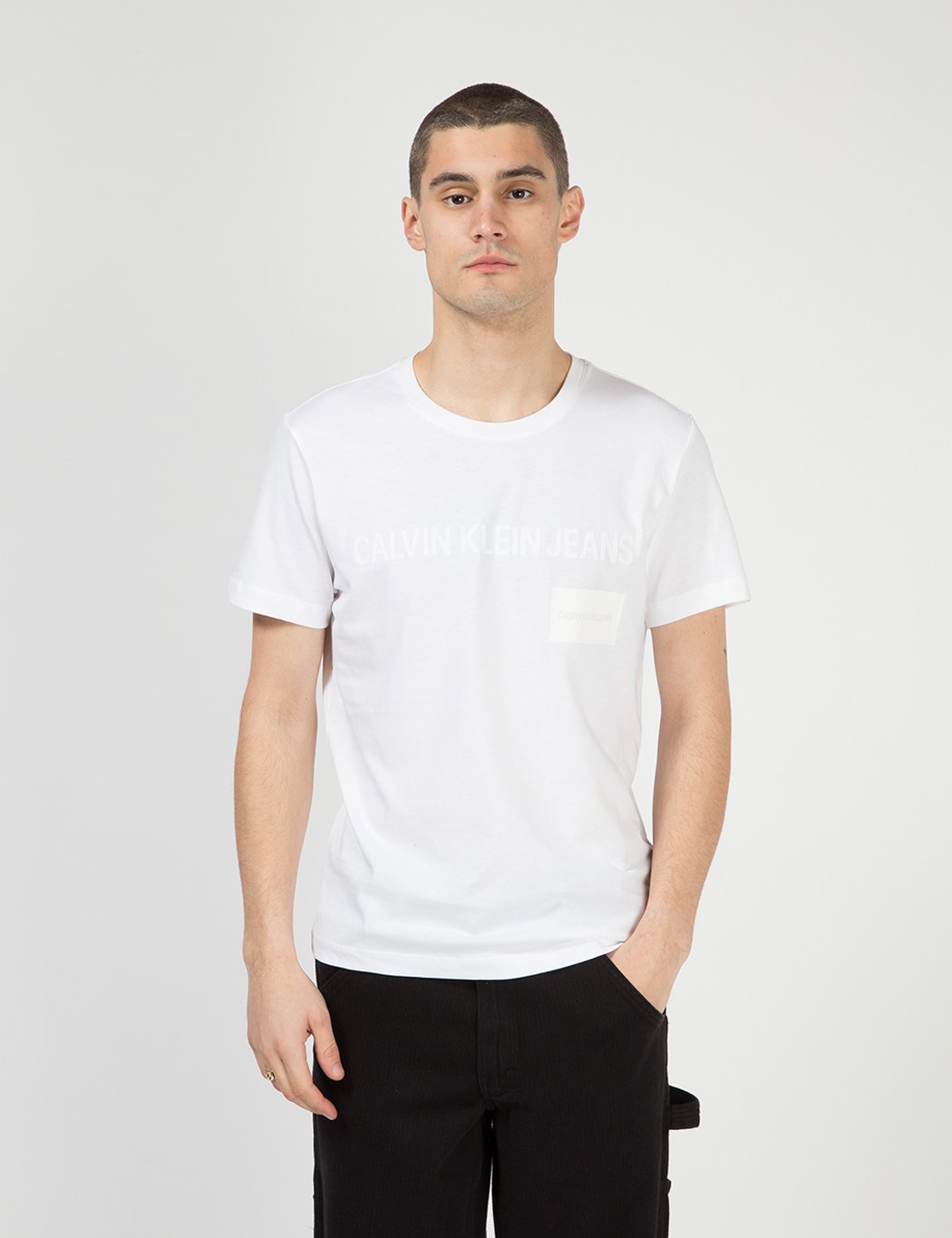Calvin Klein Multi Institutional Box T-Shirt - Weiß
