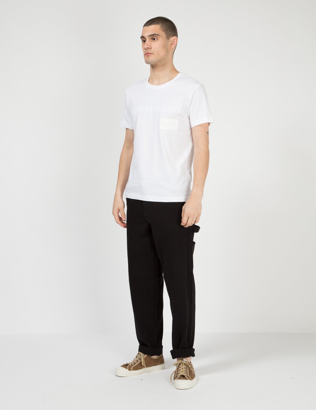 Calvin Klein Multi Institutional Box T-Shirt - Weiß