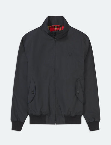 Fred Perry Neuauflagen Harrington Jacke (Made in UK) - Schwarz