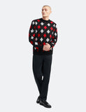 Fred Perry Jacquard Crew Neck Pullover - Schwarz