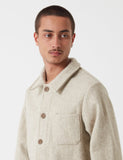 Le Laboureur Burel Wolle Arbeitsjacke - Beige