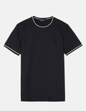 Fred Perry mit Doppelstreifen T-Shirt - Marine-Blau